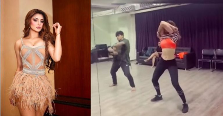 Urvashi Rautela: बॉलीवुड अभिनेत्री उर्वशी रौतेला ने डांस के दौरान उतार दिए कपड़े, सोशल मीडिया पर मचा बवाल